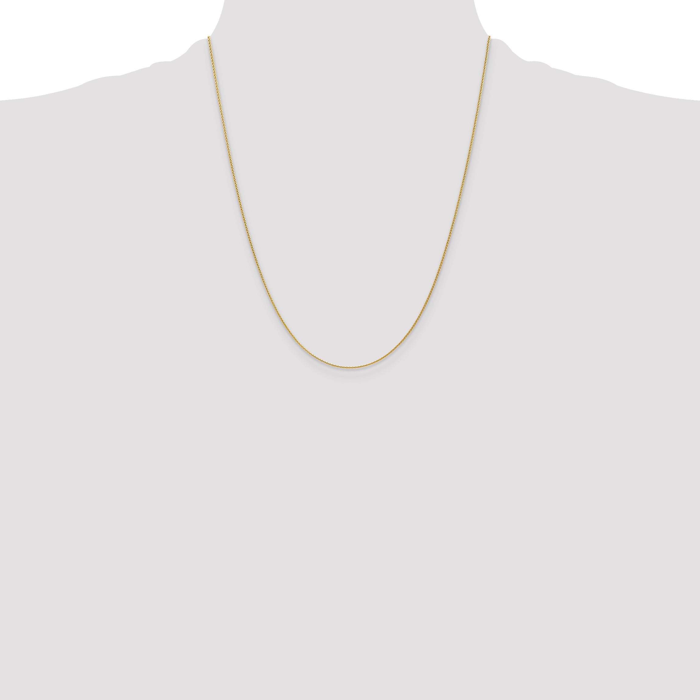 14K Yellow Gold 22 Inch 1.2mm Parisian Wheat With Lobster Clasp Chain Necklace