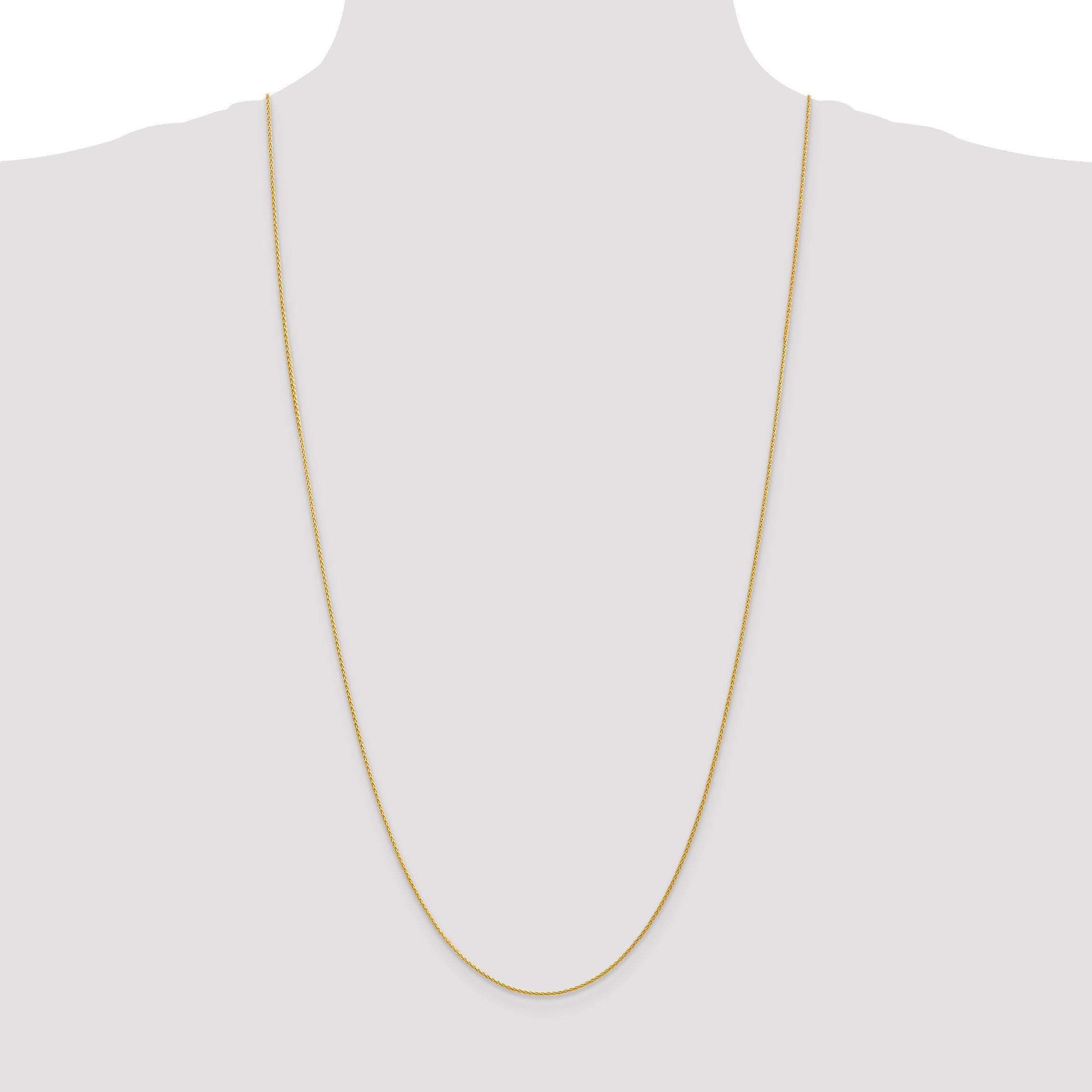 14K Yellow Gold 30 Inch 1.2mm Parisian Wheat With Lobster Clasp Chain Necklace