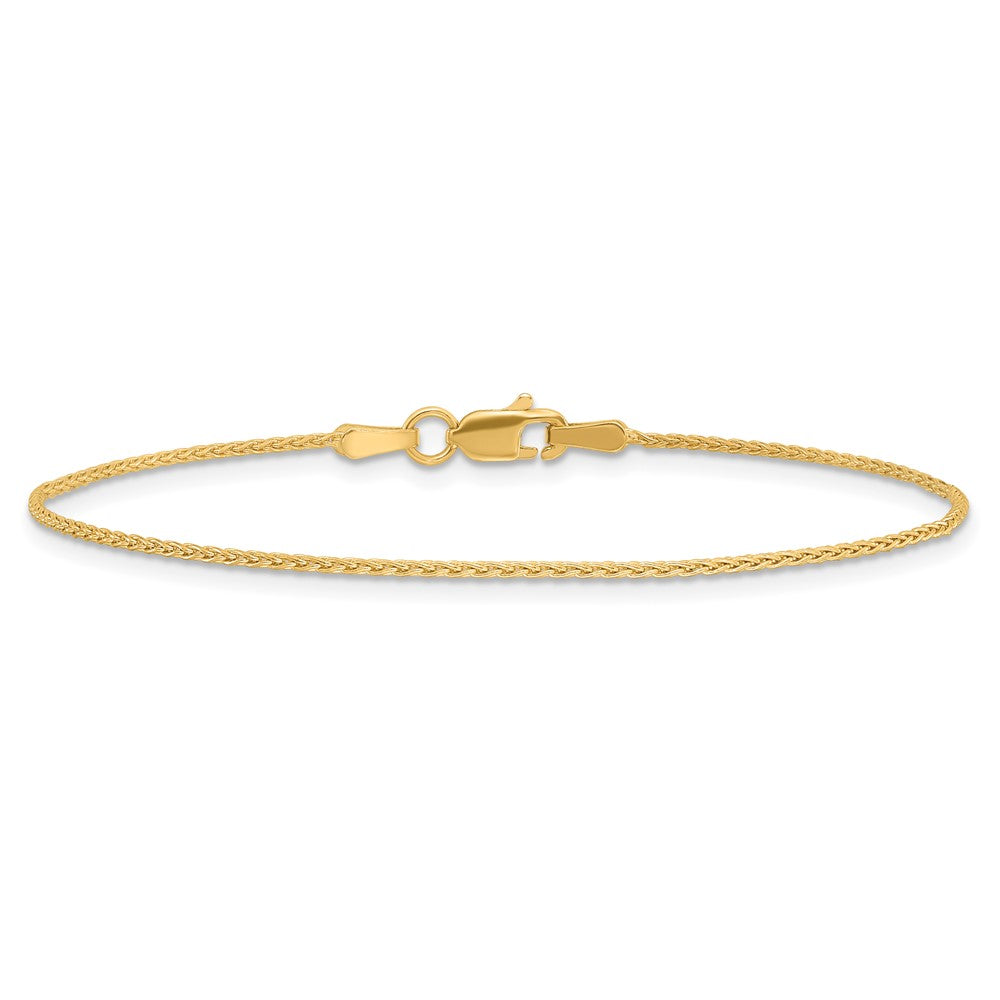 14K Yellow Gold 9 Inch 1.2mm Parisian Wheat With Lobster Clasp Anklet