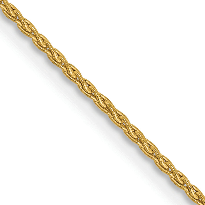 14K Yellow Gold 24 Inch 1.2mm Parisian Wheat With Lobster Clasp Chain Necklace