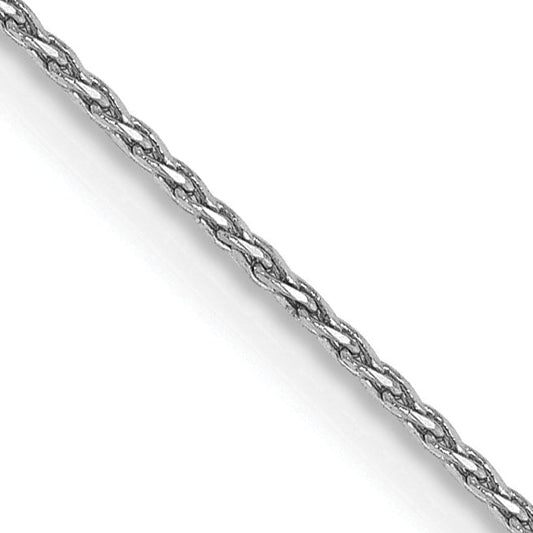 14K White Gold 20 Inch .8mm Diamond-Cut Parisian Wheat With Lobster Clasp Chain Necklace