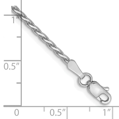 14K White Gold 7 Inch 1.9mm Diamond-Cut Parisian Wheat With Lobster Clasp Bracelet