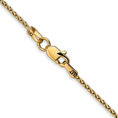 14K Yellow Gold 30 Inch 1.5mm Diamond-Cut Parisian Wheat With Lobster Clasp Chain Necklace