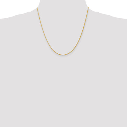 14K Yellow Gold 20 Inch 1.5mm Diamond-Cut Parisian Wheat With Lobster Clasp Chain Necklace