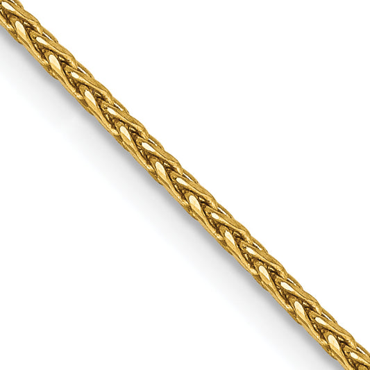 14K Yellow Gold 30 Inch 1.5mm Diamond-Cut Parisian Wheat With Lobster Clasp Chain Necklace