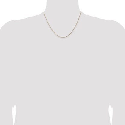 14K Yellow Gold 18 Inch .8mm Light Baby Rope With Spring Ring Clasp Chain Necklace