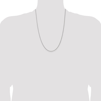 14K White Gold 24 Inch 1.25mm Spiga With Lobster Clasp Chain Necklace