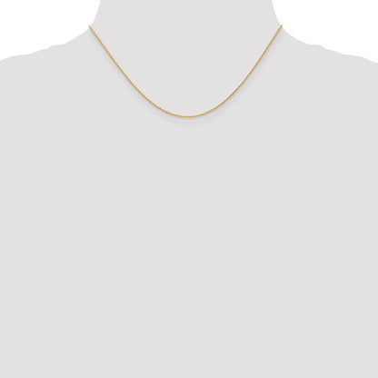 14K Yellow Gold 16 Inch 1mm Round Parisian Wheat With Lobster Clasp Chain Necklace