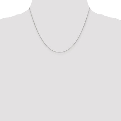 14K White Gold 18 Inch .7mm Round Parisian Wheat With Lobster Clasp Chain Necklace