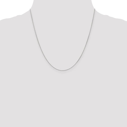 14K White Gold 20 Inch .7mm Round Parisian Wheat With Lobster Clasp Chain Necklace