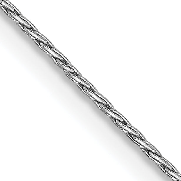 14K White Gold 20 Inch .7mm Round Parisian Wheat With Lobster Clasp Chain Necklace