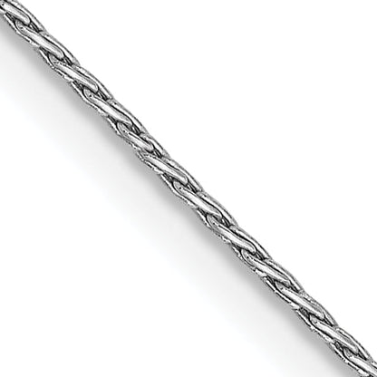 14K White Gold 20 Inch .7mm Round Parisian Wheat With Lobster Clasp Chain Necklace
