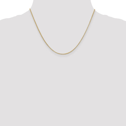 14K Yellow Gold 18 Inch 1.55mm Rolo With Lobster Clasp Pendant Chain Necklace