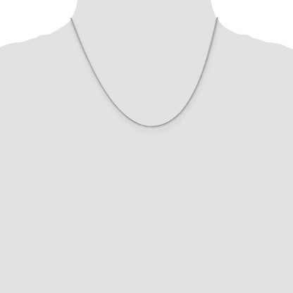14K White Gold 18 Inch 1.15mm Rolo With Lobster Clasp Pendant Chain Necklace