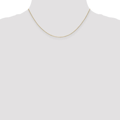 14K Yellow Gold 16 Inch .8mm Diamond-Cut Cable With Spring Ring Clasp Chain Necklace