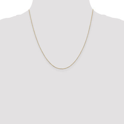 14K Yellow Gold 20 Inch .8mm Diamond-Cut Cable With Lobster Clasp Chain Necklace