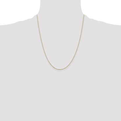 14K Yellow Gold 22 Inch .8mm Diamond-Cut Cable With Lobster Clasp Chain Necklace
