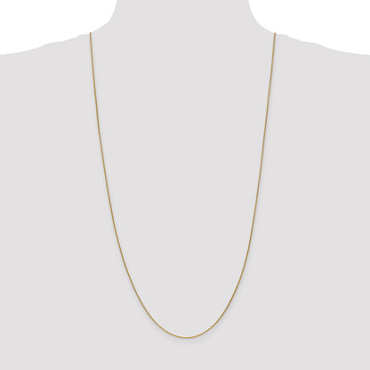 14K Yellow Gold 30 Inch 1mm Round Open Link Cable With Lobster Clasp Chain Necklace