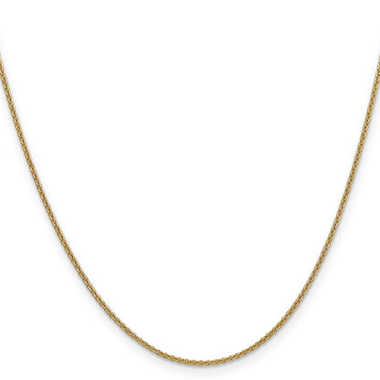 14K Yellow Gold 20 Inch 1.4mm Round Open Link Cable With Lobster Clasp Chain Necklace