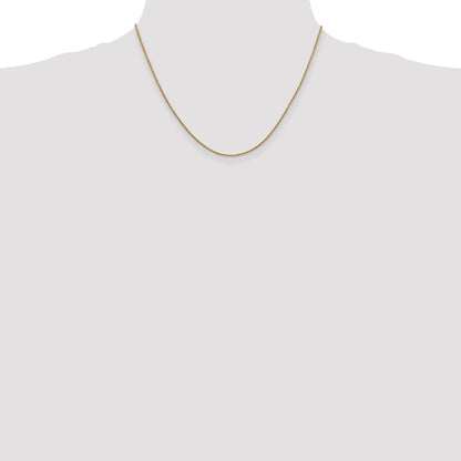 14K Yellow Gold 18 Inch 1.4mm Round Open Link Cable With Lobster Clasp Chain