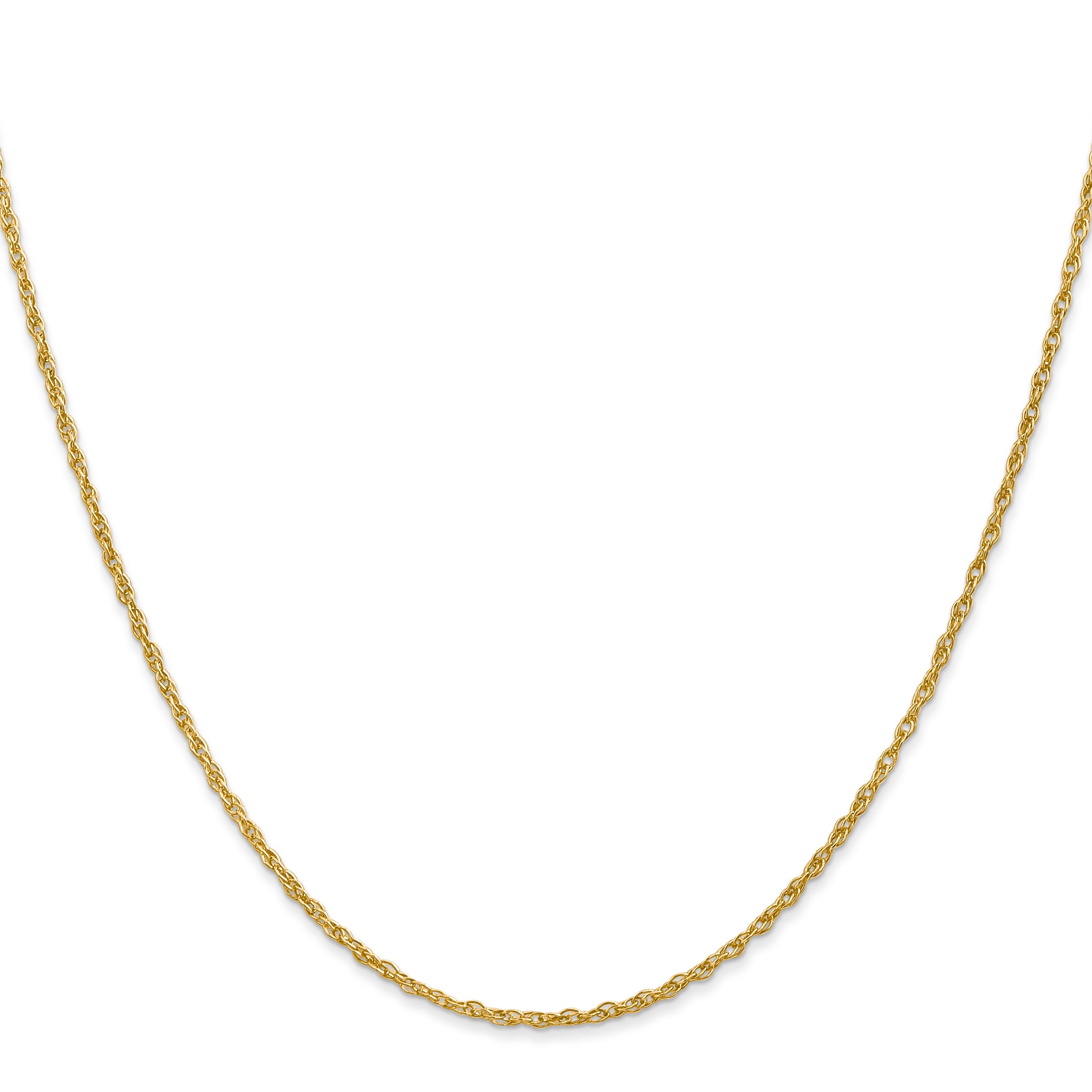 14K Yellow Gold 26 Inch 1.3 Heavy Baby Rope With Lobster Clasp Chain Necklace