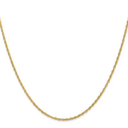 14K Yellow Gold 18 Inch 1.3 Heavy Baby Rope With Lobster Clasp Chain Necklace