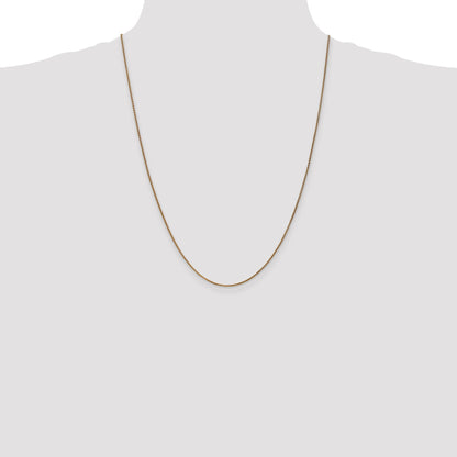 14K Yellow Gold 24 Inch 1.25mm Diamond-Cut Spiga With Lobster Clasp Chain Necklace