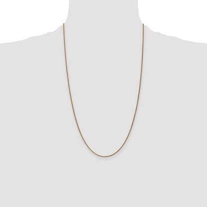 14K Yellow Gold 26 Inch 1.25mm Diamond-Cut Spiga With Lobster Clasp Chain Necklace
