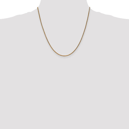 14K Yellow Gold 20 Inch 1.7mm Diamond-Cut Spiga With Lobster Clasp Chain Necklace