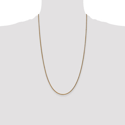 14K Yellow Gold 26 Inch 1.7mm Diamond-Cut Spiga With Lobster Clasp Chain Necklace