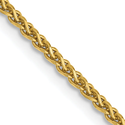14K Yellow Gold 20 Inch 1.7mm Diamond-Cut Spiga With Lobster Clasp Chain Necklace