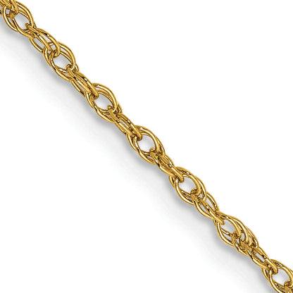 14K Yellow Gold 24 Inch 1.3 Heavy Baby Rope With Lobster Clasp Chain Necklace