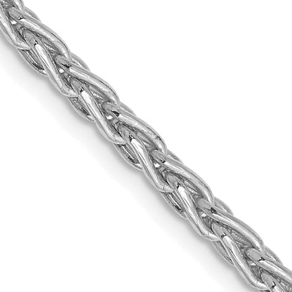 14K White Gold 24 Inch 4mm Parisian Wheat With Lobster Clasp Chain Necklace