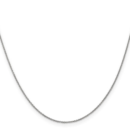 14K White Gold 24 Inch .9mm Cable With Lobster Clasp Chain Necklace