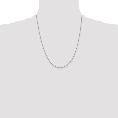 14K White Gold 22 Inch .9mm Cable With Lobster Clasp Chain Necklace