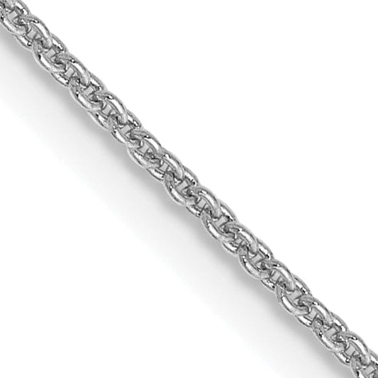 14K White Gold 18 Inch .9mm Cable With Lobster Clasp Chain Necklace