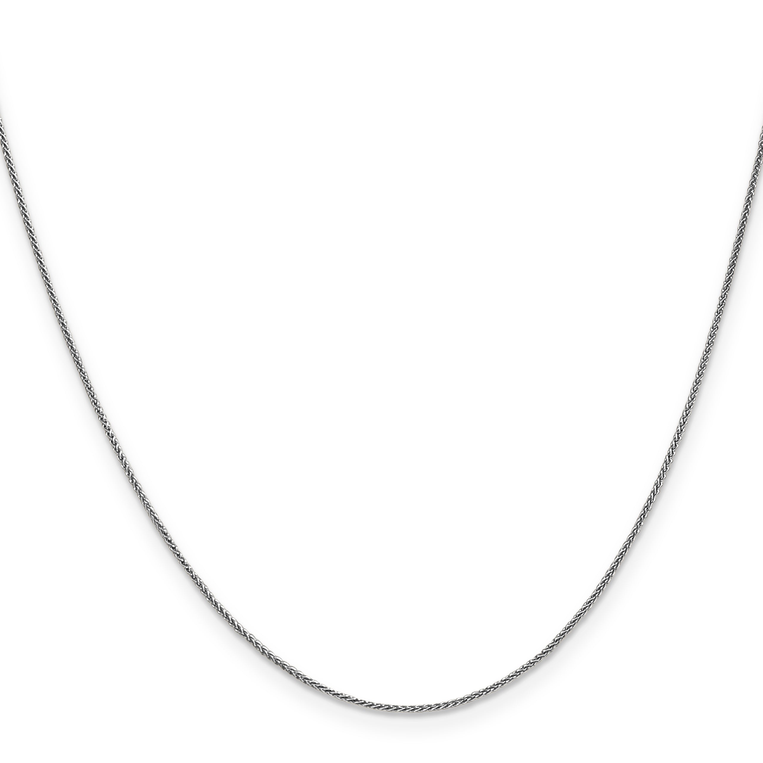 14K White Gold 22 Inch .85mm Spiga With Lobster Clasp Chain Necklace