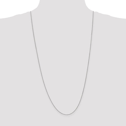 14K White Gold 30 Inch .85mm Spiga With Lobster Clasp Chain Necklace