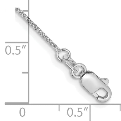 14K White Gold 6 Inch .85mm Spiga With Lobster Clasp Bracelet