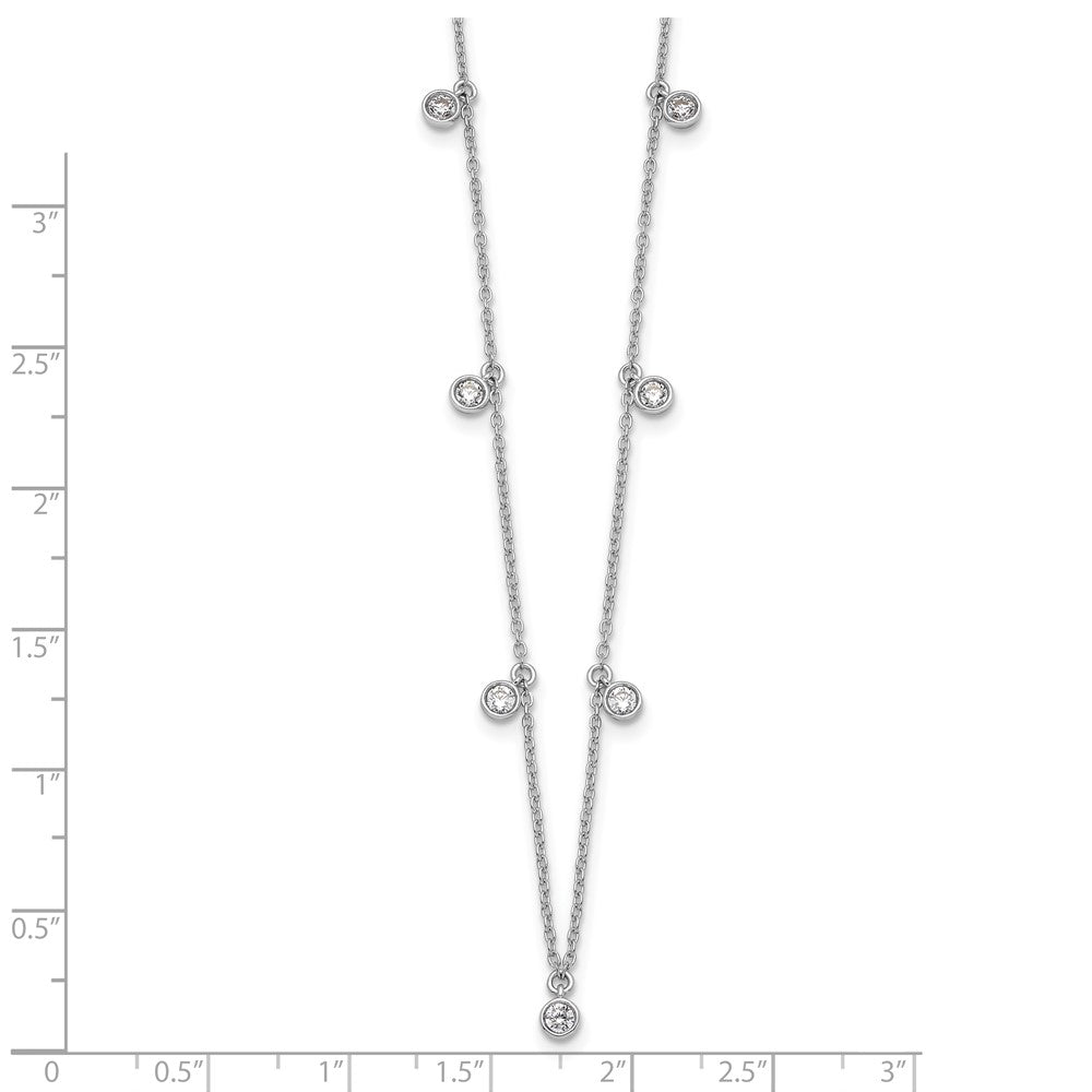 14K White Gold True Origin 5/8 Carat Lab Grown Diamond Vs Def Nine Station 18 Inch Necklace