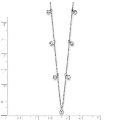 14K White Gold True Origin 5/8 Carat Lab Grown Diamond Vs Def Nine Station 18 Inch Necklace
