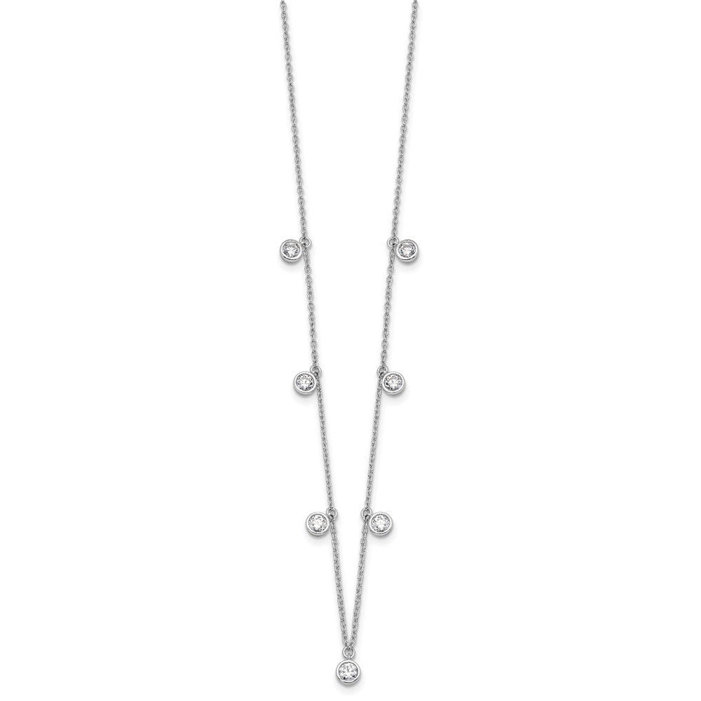 14K White Gold True Origin 1 1/6 Carat Lab Grown Diamond Vs Def Nine Station 18 Inch Necklace