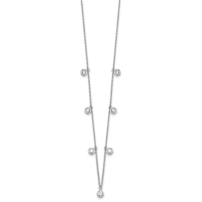 14K White Gold True Origin 1 1/6 Carat Lab Grown Diamond Vs Def Nine Station 18 Inch Necklace