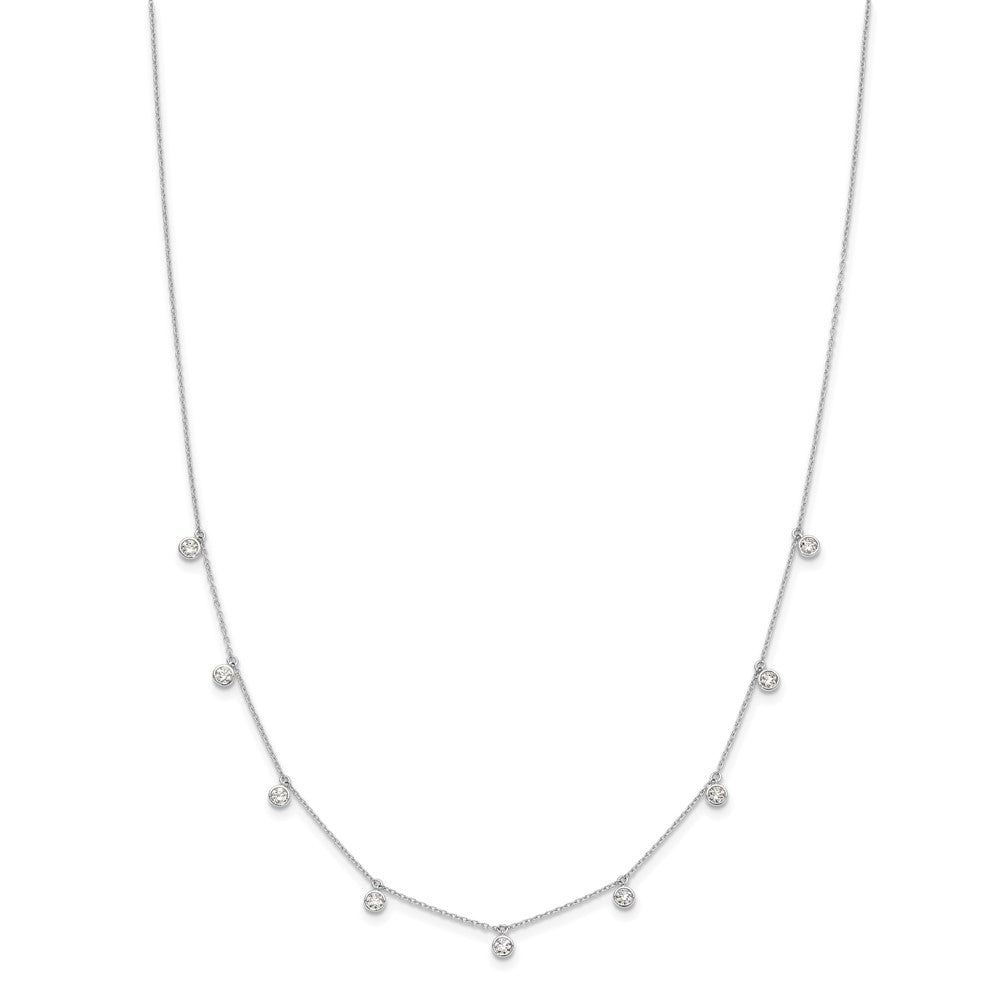 14K White Gold True Origin 1 1/6 Carat Lab Grown Diamond Vs Def Nine Station 18 Inch Necklace