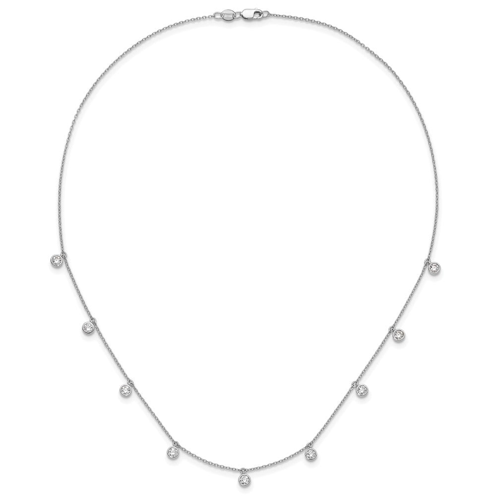 14K White Gold True Origin 1 1/6 Carat Lab Grown Diamond Vs Def Nine Station 18 Inch Necklace