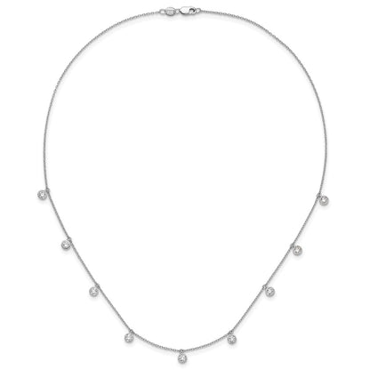 14K White Gold True Origin 1 1/6 Carat Lab Grown Diamond Vs Def Nine Station 18 Inch Necklace