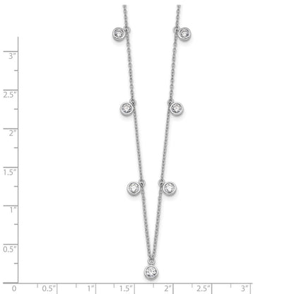 14K White Gold True Origin 1 1/6 Carat Lab Grown Diamond Vs Def Nine Station 18 Inch Necklace