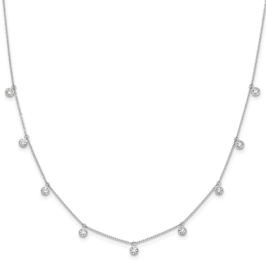 14K White Gold True Origin 1 1/6 Carat Lab Grown Diamond Vs Def Nine Station 18 Inch Necklace