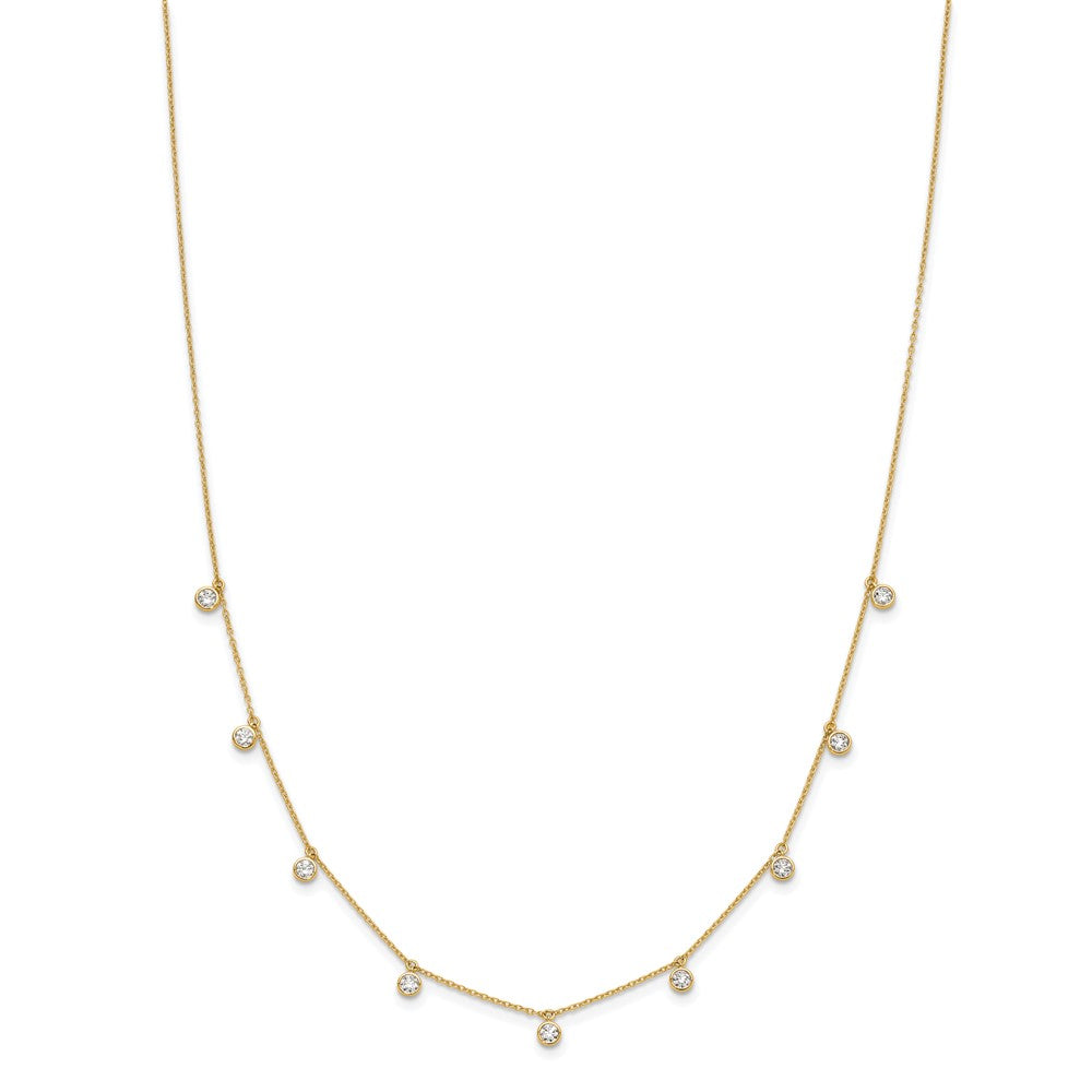 14K Yellow Gold True Origin 1 1/6 Carat Lab Grown Diamond Vs Def Nine Station 18 Inch Necklace