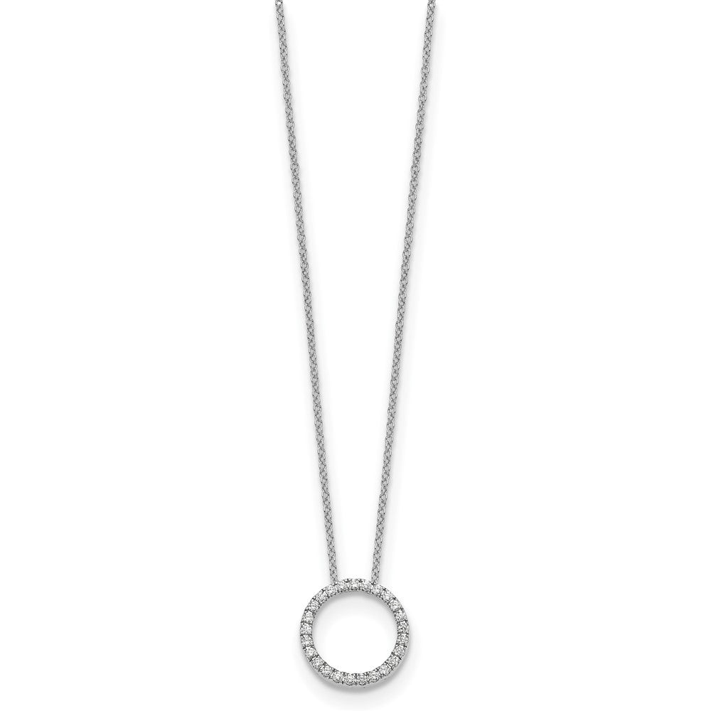 14K White Gold True Origin 1/4 Carat Lab Grown Diamond Vs Def 18 Inch Eternity Pendant Necklace
